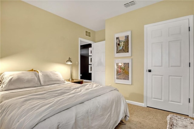 bedroom with carpet