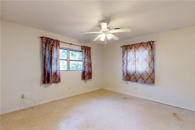 unfurnished room featuring ceiling fan