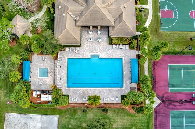 birds eye view of property