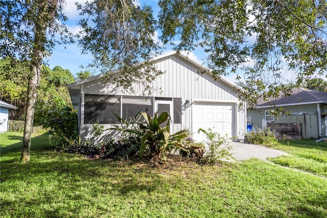 exterior space with a lawn