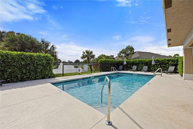 view of pool with a patio