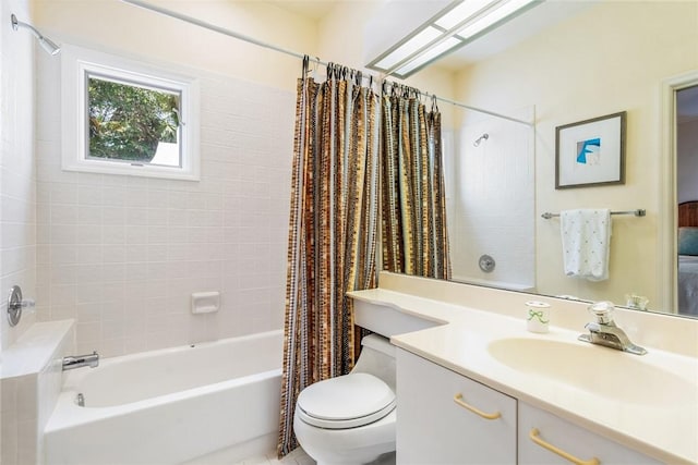 8409 Red Bay Ct Unit 8409, Vero Beach, FL 32963 - bathroom featuring toilet, vanity, and shower / bath combination with curtain