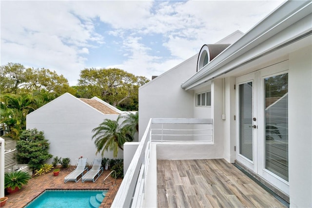 pool featuring french doors