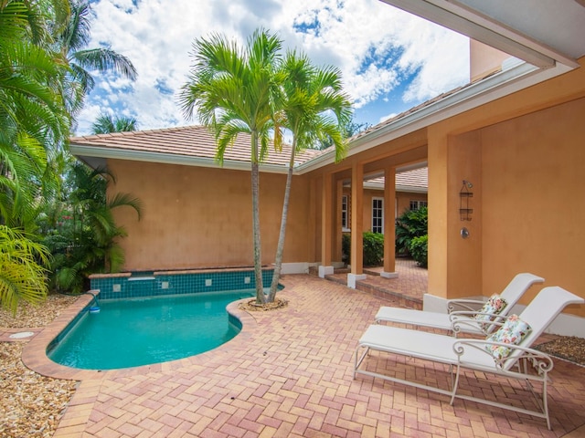 view of pool with a patio