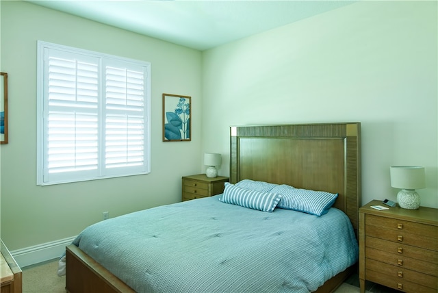 bedroom featuring carpet