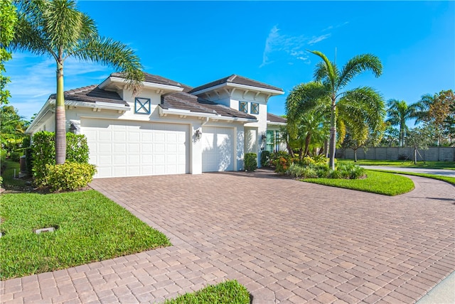 view of front of house featuring a garage