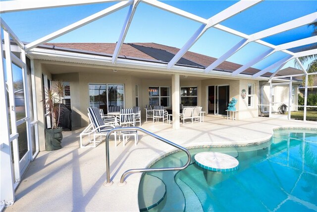 5688 Riverboat Cir SW, Vero Beach, FL 32968 - outdoor pool with a patio and a lanai