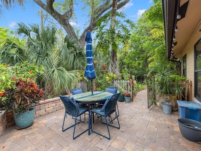 view of patio / terrace featuring outdoor dining space