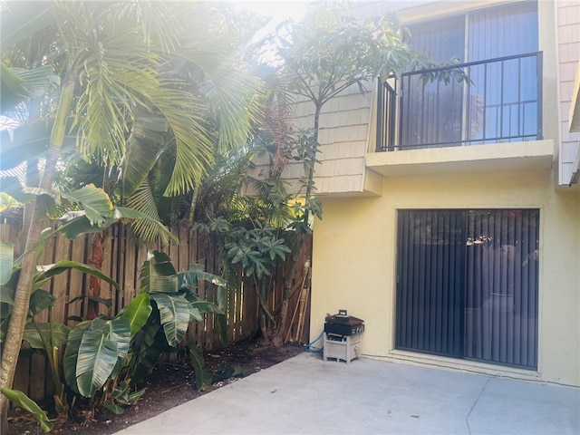 exterior space with a balcony