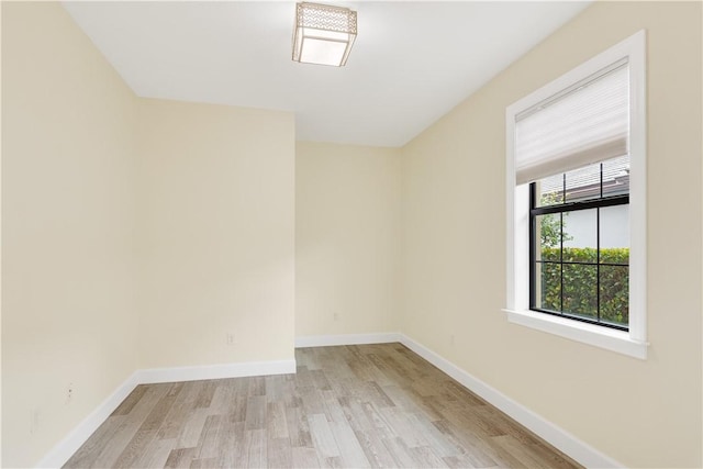 empty room featuring light hardwood / wood-style floors