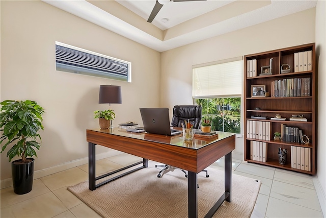 office with ceiling fan