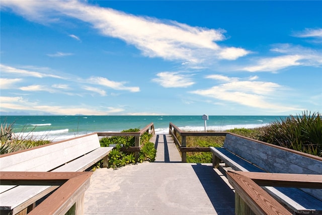 water view with a beach view