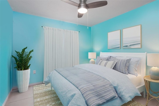 bedroom with ceiling fan