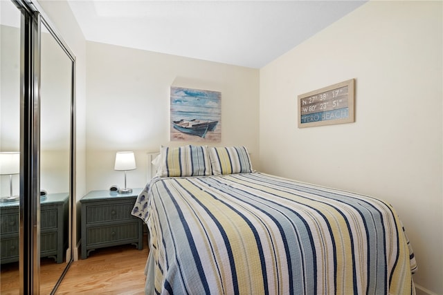 bedroom featuring light wood-type flooring