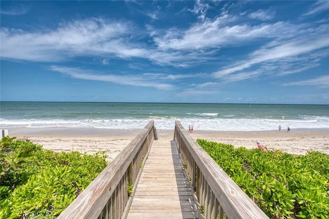 property view of water with a view of the beach