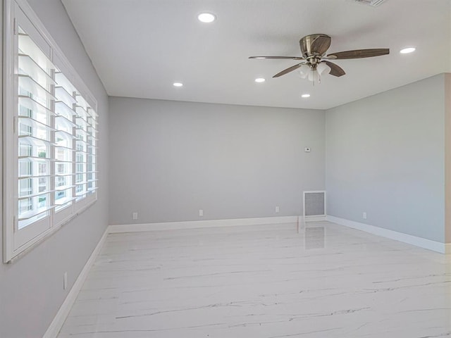 empty room with ceiling fan