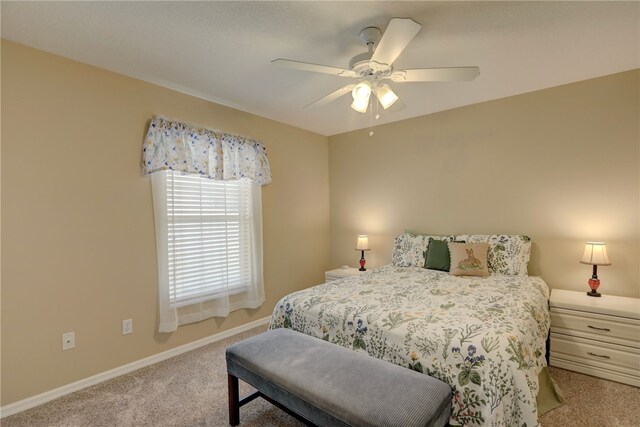 1158 Laconia St, Sebastian, FL 32958 - bedroom with carpet floors, baseboards, and a ceiling fan