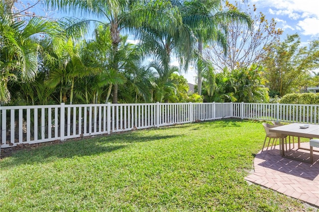 view of yard featuring a patio