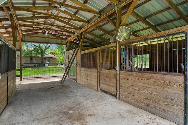 view of horse barn