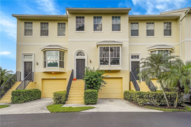 view of property with a garage