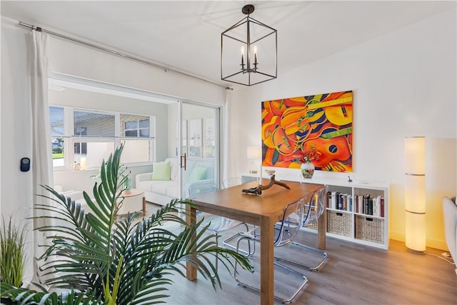 540 Grove Isle Cir Unit 207, Vero Beach, FL 32962 - office space with a chandelier and wood finished floors
