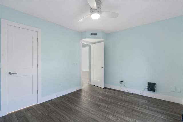 12 Plantation Dr Unit 104, Vero Beach, FL 32966 - empty room with wood finished floors, baseboards, and a ceiling fan