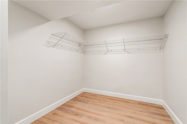 spacious closet featuring hardwood / wood-style floors