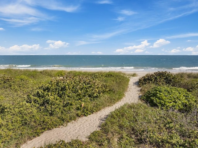 water view featuring a view of the beach