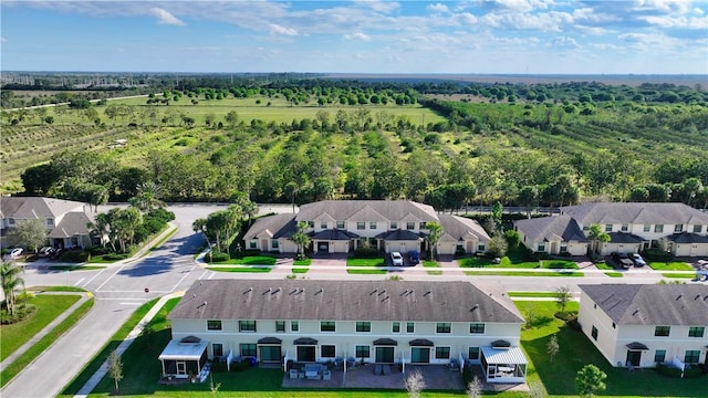 aerial view with a residential view