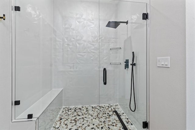 bathroom with an enclosed shower