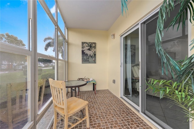 view of sunroom