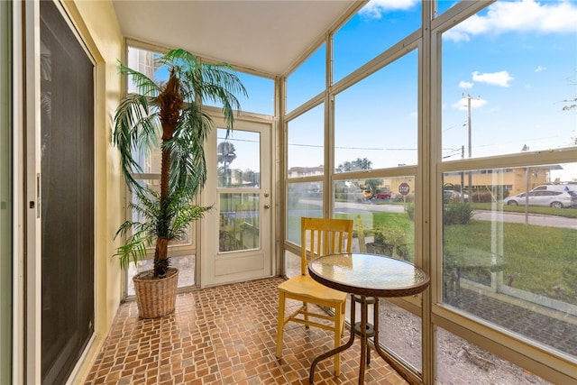 view of sunroom