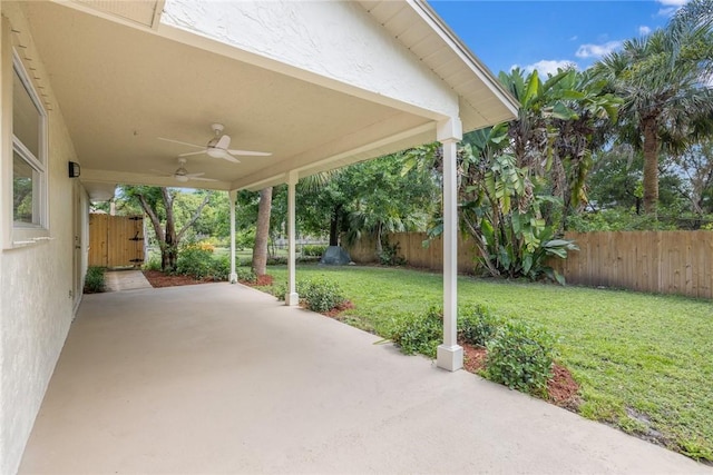 725 Wentworth St, Sebastian, FL 32958 - view of patio featuring ceiling fan