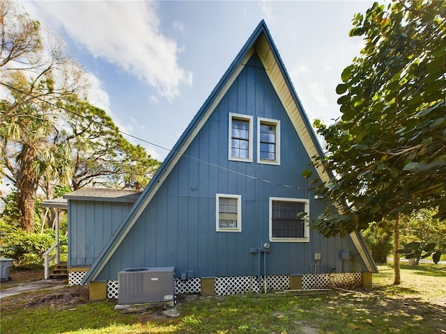 view of property exterior featuring cooling unit