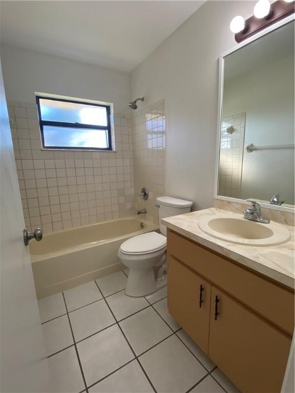 473 Englar Dr, Sebastian, FL 32958 - bathroom with tile patterned floors, vanity, and bathtub / shower combination