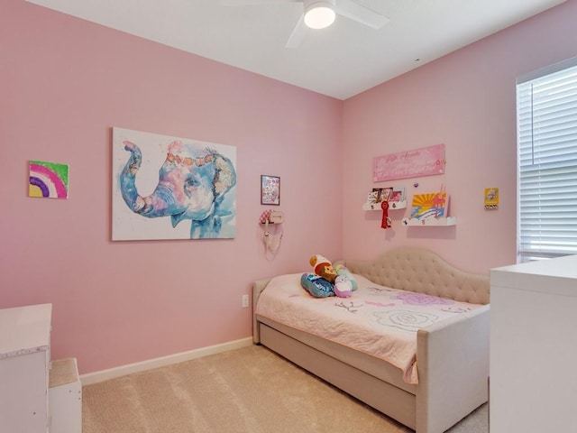 2641 Crowned Eagle Cir SW, Vero Beach, FL 32962 - bedroom with light carpet and a ceiling fan