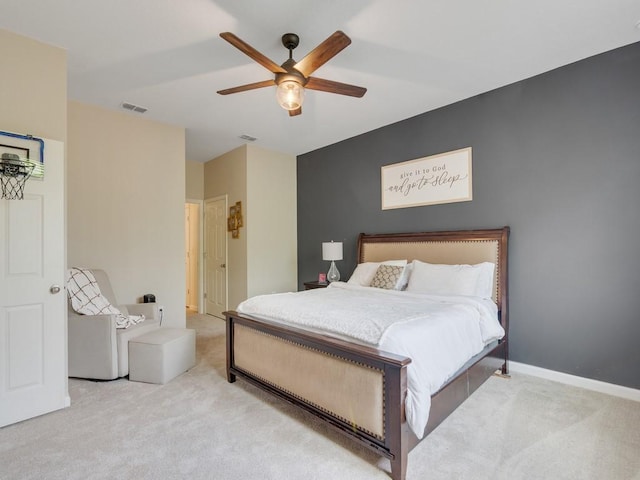 2641 Crowned Eagle Cir SW, Vero Beach, FL 32962 - bedroom featuring carpet floors and a ceiling fan