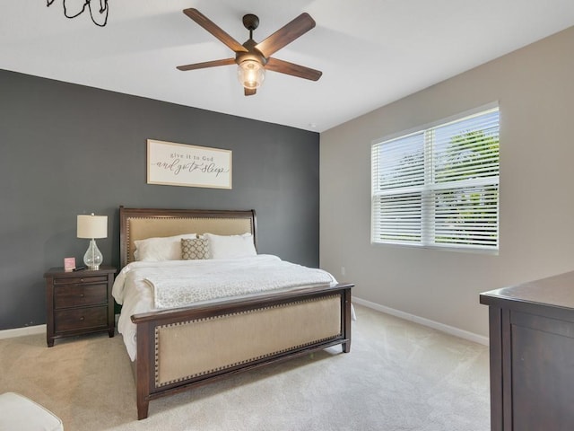2641 Crowned Eagle Cir SW, Vero Beach, FL 32962 - bedroom featuring light carpet and ceiling fan