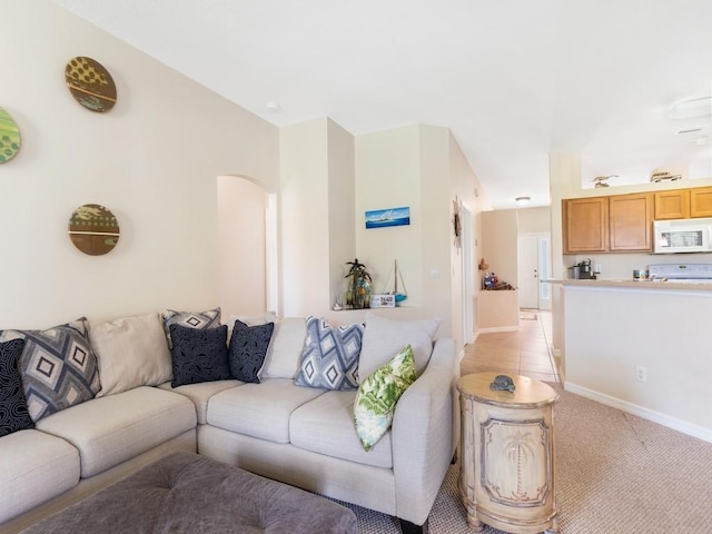 view of carpeted living room