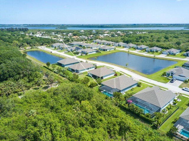 7257 33rd Sq, Vero Beach, FL 32967 - bird's eye view with a residential view and a water view