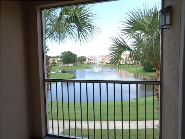 view of water feature