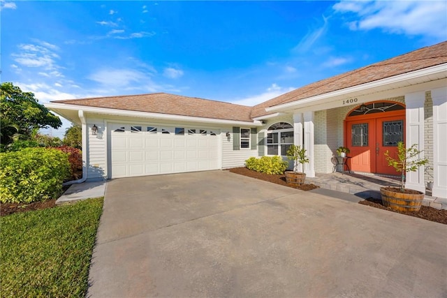 view of front of home featuring a garage