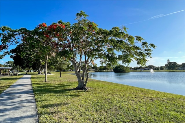 view of water feature