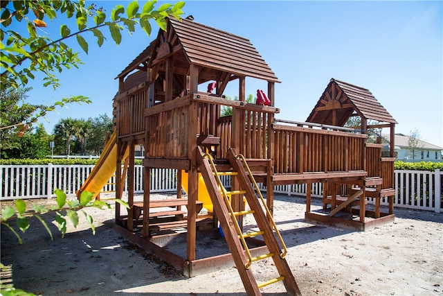 view of jungle gym