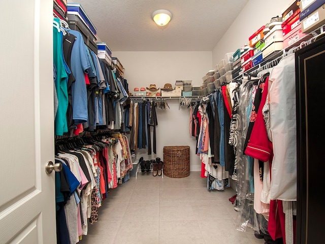 view of walk in closet