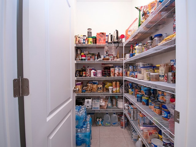 view of pantry