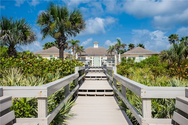 dock area with a gazebo