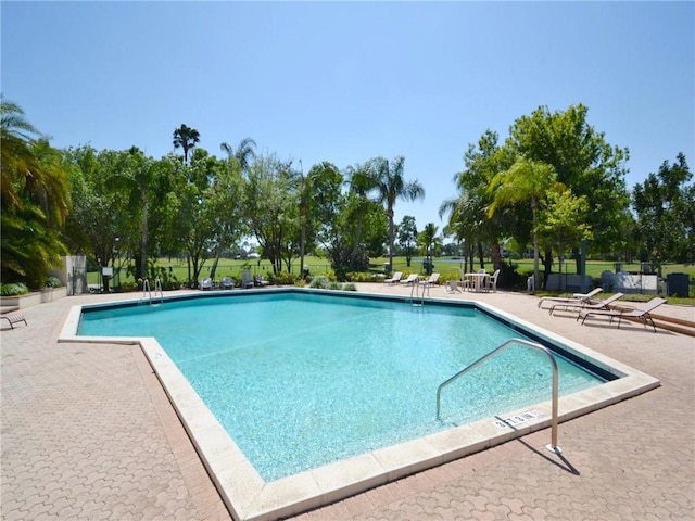 view of pool with a patio