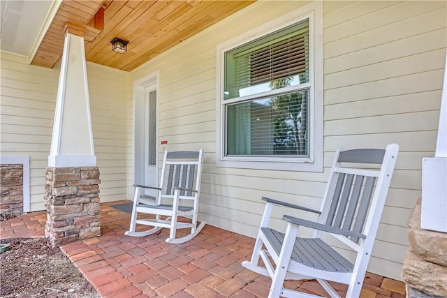 view of patio / terrace featuring covered porch