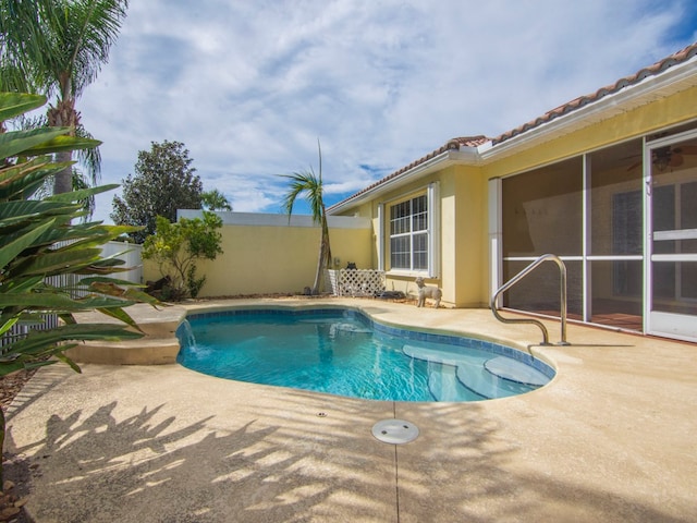 view of pool with a patio